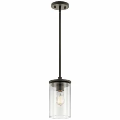 Kichler Crosby 6" Wide Olde Bronze 1-Light Mini Pendant -Outlet The Radiantix Store kichler crosby 6 inch wide olde bronze 1 light mini pendant 16w41views1