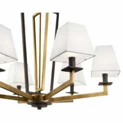 Kichler Dancar 28" Wide Natural Brass 6-Light Chandelier -Outlet The Radiantix Store kichler dancar 28 inch wide natural brass 6 light chandelier 75c71views2