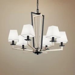 Kichler Dancar 28" Wide Polished Nickel 6-Light Chandelier