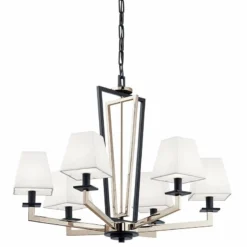 Kichler Dancar 28" Wide Polished Nickel 6-Light Chandelier -Outlet The Radiantix Store kichler dancar 28 inch wide polished nickel 6 light chandelier 75c72views1