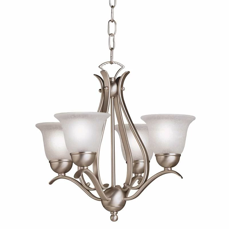 Kichler Dover 18" Wide Four Light Brushed Nickel Uplight Chandelier 5 Kichler Dover 18" Wide Four Light Brushed Nickel Uplight Chandelier - Image 3