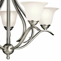 Kichler Dover 24" Wide Brushed Nickel Five Light Uplight Chandelier -Outlet The Radiantix Store kichler dover 24 inch wide brushed nickel five light uplight chandelier 63443views1