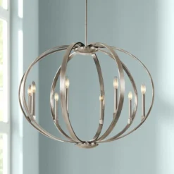 Kichler Elata 36"W Classic Pewter 8-Light Orbital Chandelier