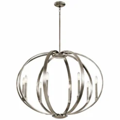 Kichler Elata 36"W Classic Pewter 8-Light Orbital Chandelier -Outlet The Radiantix Store kichler elata 36 inchw classic pewter 8 light orbital chandelier 13a75views1