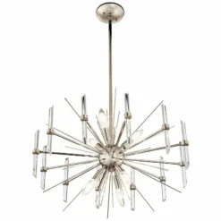 Kichler Eris 23 1/2" Wide Polished Nickel 6-Light Chandelier -Outlet The Radiantix Store kichler eris 23 and one half inch wide polished nickel 6 light chandelier 64h15views1