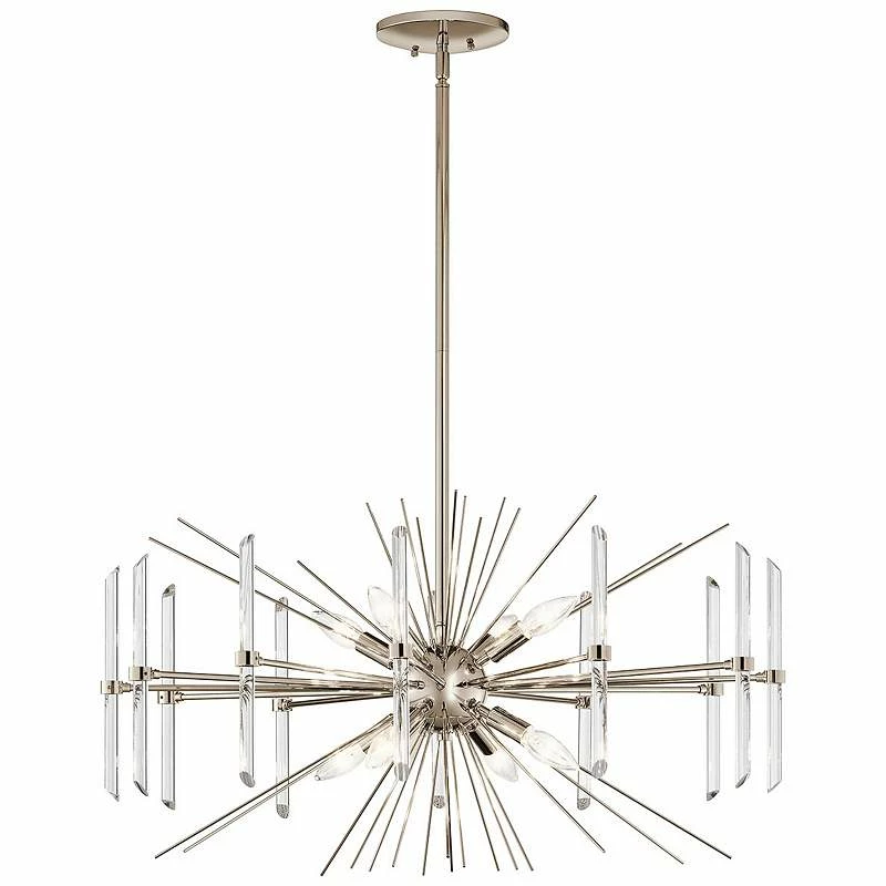 Kichler Eris 30" Wide Polished Nickel 8-Light Chandelier 5 Kichler Eris 30" Wide Polished Nickel 8-Light Chandelier - Image 3