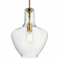 Kichler Everly 10 1/2" Wide Natural Brass Mini Pendant -Outlet The Radiantix Store kichler everly 10 and one half inch wide natural brass mini pendant 75d79views1