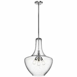 Kichler Everly 20" Wide Polished Chrome 3-Light Pendant -Outlet The Radiantix Store kichler everly 20 inch wide polished chrome 3 light pendant 10x99views2