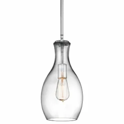 Kichler Everly 7" Wide Chrome And Clear Glass Mini Pendant