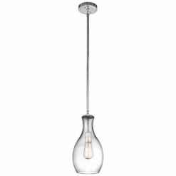 Kichler Everly 7" Wide Chrome And Clear Glass Mini Pendant -Outlet The Radiantix Store kichler everly 7 inch wide chrome and clear glass mini pendant 6g769views2