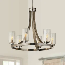 Kichler Grand Bank 25" Wide Antique Gray 6-Light Chandelier
