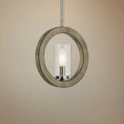 Kichler Grand Bank 9"W Antique Gray Convertible Mini Pendant