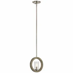 Kichler Grand Bank 9"W Antique Gray Convertible Mini Pendant -Outlet The Radiantix Store kichler grand bank 9 inchw antique gray convertible mini pendant 16w83views1