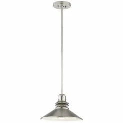 Kichler Grenoble 11"W Brushed Nickel 1-Light Mini Pendant -Outlet The Radiantix Store kichler grenoble 11 inchw brushed nickel 1 light mini pendant 76472views3