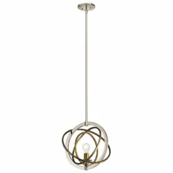 Kichler Ibis 15"W Polished Nickel And Brass Pendant Light -Outlet The Radiantix Store kichler ibis 15 inchw polished nickel and brass pendant light 64h40views1