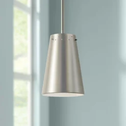 Kichler Intex 6" Wide Brushed Nickel LED Mini Pendant