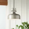 Kichler Intex 7" Wide Brushed Nickel LED Mini Pendant -Outlet The Radiantix Store kichler intex 7 inch wide brushed nickel led mini pendant 42v71cropped