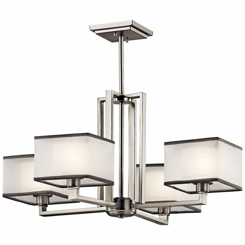 Kichler Kailey 25" Wide Brushed Nickel 4-Light Chandelier 4 Kichler Kailey 25" Wide Brushed Nickel 4-Light Chandelier - Image 2