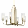Kichler Kimrose 27" Wide Six Light Modern Brass Finish Chandelier -Outlet The Radiantix Store kichler kimrose 27 inch wide six light modern brass finish chandelier 459d1