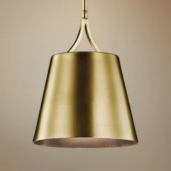 Kichler Maclain 10" Wide Natural Brass Mini Pendant