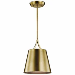 Kichler Maclain 10" Wide Natural Brass Mini Pendant 7 Kichler Maclain 10" Wide Natural Brass Mini Pendant -Outlet The Radiantix Store kichler maclain 10 inch wide natural brass mini pendant 1w579views1