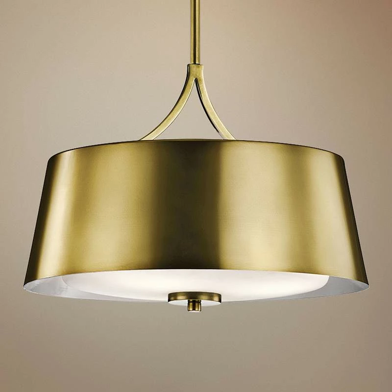Kichler Maclain 16" Wide Natural Brass 3-Light Pendant 3 Kichler Maclain 16" Wide Natural Brass 3-Light Pendant