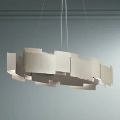 Kichler Moderne 34 1/4"W Satin Nickel Oval LED Pendant Light