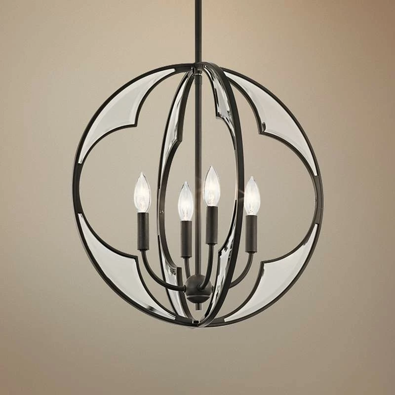 Kichler Montavello 18 3/4"W Olde Bronze 4-Light Chandelier 3 Kichler Montavello 18 3/4"W Olde Bronze 4-Light Chandelier