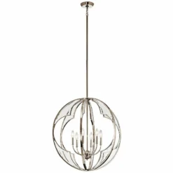 Kichler Montavello 26"W Polished Nickel 6-Light Chandelier -Outlet The Radiantix Store kichler montavello 26 inchw polished nickel 6 light chandelier 18p15views1