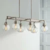 Kichler Niles 32 1/4" Wide Pewter 6-Light Linear Chandelier -Outlet The Radiantix Store kichler niles 32 and one quarter inch wide pewter 6 light linear chandelier 16w24cropped