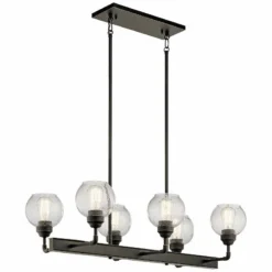 Kichler Niles 32 1/4"W Olde Bronze 6-Light Linear Chandelier 7 Kichler Niles 32 1/4"W Olde Bronze 6-Light Linear Chandelier -Outlet The Radiantix Store kichler niles 32 and one quarter inchw olde bronze 6 light linear chandelier 16w26views1