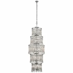 Kichler Piper 22" Wide Chrome Chandelier -Outlet The Radiantix Store kichler piper 22 inch wide chrome chandelier 35h84views2
