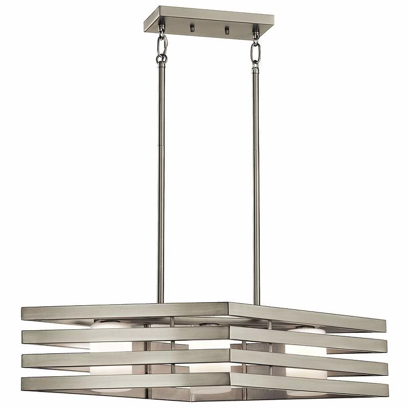 Kichler Realta 28" Wide Brushed Nickel Linear Chandelier 4 Kichler Realta 28" Wide Brushed Nickel Linear Chandelier - Image 2