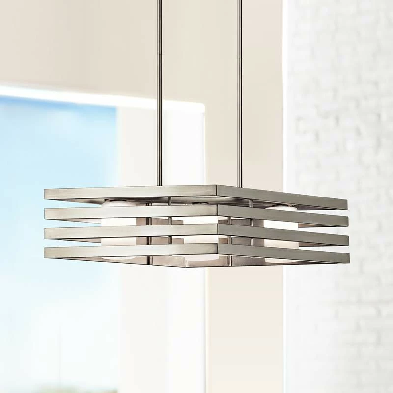 Kichler Realta 28" Wide Brushed Nickel Linear Chandelier 3 Kichler Realta 28" Wide Brushed Nickel Linear Chandelier
