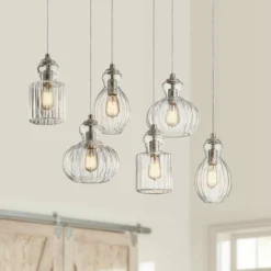 Kichler Riviera 35 1/2" Wide Brushed Nickel Linear Multi-Light Pendant