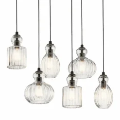 Kichler Riviera 35 1/2"W Oiled Bronze Multi Light Pendant 6 Kichler Riviera 35 1/2"W Oiled Bronze Multi Light Pendant -Outlet The Radiantix Store kichler riviera 35 and one half inchw oiled bronze multi light pendant 42m37