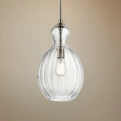Kichler Riviera 9" Wide Brushed Nickel Mini Pendant