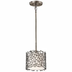 Kichler Silver Coral 7 1/4" Wide Classic Pewter Mini Pendant -Outlet The Radiantix Store kichler silver coral 7 and one quarter inch wide classic pewter mini pendant 6p617views1