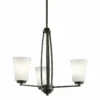 Kichler Tao 21 3/4" Wide Oiled Bronze 3-Light Chandelier -Outlet The Radiantix Store kichler tao 21 and three quarter inch wide oiled bronze 3 light chandelier 42k60