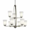 Kichler Tao 26 1/2" Wide Brushed Nickel 9-Light Chandelier 2 Kichler Tao 26 1/2" Wide Brushed Nickel 9-Light Chandelier -Outlet The Radiantix Store kichler tao 26 and one half inch wide brushed nickel 9 light chandelier 42k99