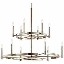 Kichler Tolani 40" Wide Two-Tier 12-Light Modern Candelabra Chandelier