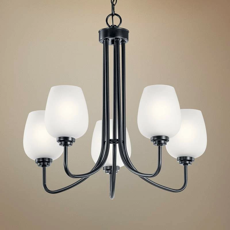 Kichler Valserrano 24 1/4" Wide Black 5-Light Chandelier 3 Kichler Valserrano 24 1/4" Wide Black 5-Light Chandelier