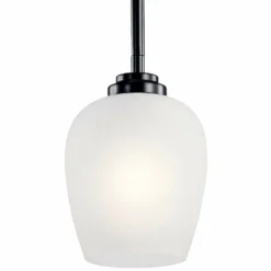 Kichler Valserrano 5" Wide Black Finish White Glass Mini Pendant -Outlet The Radiantix Store kichler valserrano 5 inch wide black finish white glass mini pendant 75c85views1