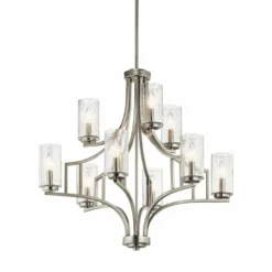 Kichler Vara 32" Wide Brushed Nickel 9-Light Chandelier 6 Kichler Vara 32" Wide Brushed Nickel 9-Light Chandelier -Outlet The Radiantix Store kichler vara 32 inch wide brushed nickel 9 light chandelier 42m23