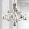 Kichler Vara 32" Wide Brushed Nickel 9-Light Chandelier -Outlet The Radiantix Store kichler vara 32 inch wide brushed nickel 9 light chandelier 42m23cropped