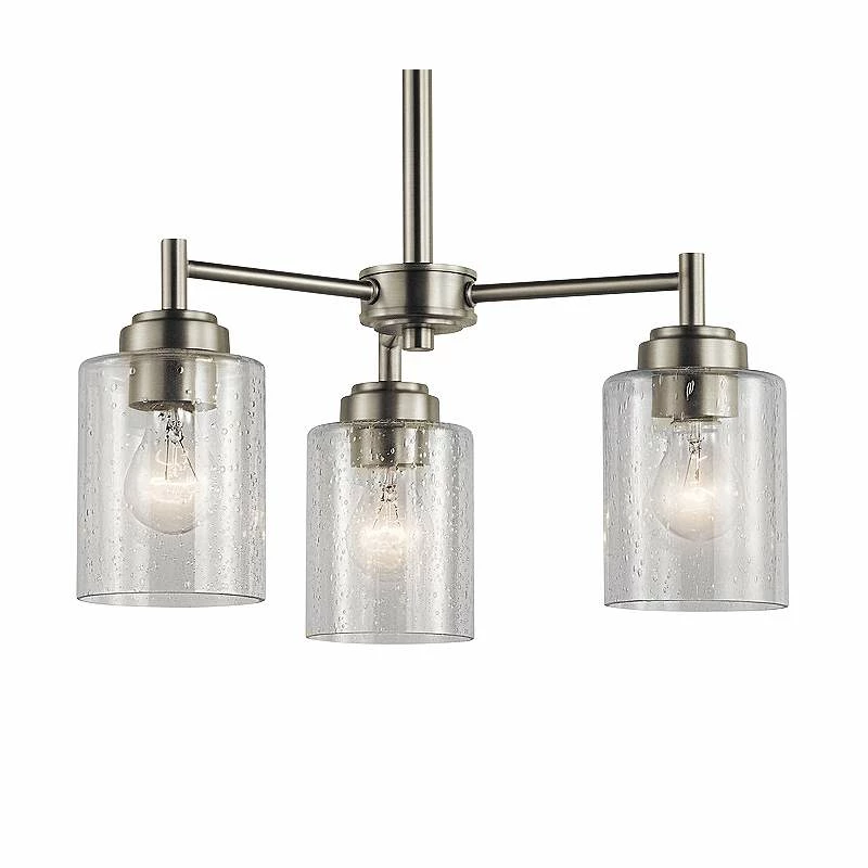 Kichler Winslow 18" Wide Brushed Nickel 3-Light Chandelier 5 Kichler Winslow 18" Wide Brushed Nickel 3-Light Chandelier - Image 3