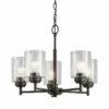 Kichler Winslow 19 3/4" Wide Oiled Bronze 5-Light Chandelier -Outlet The Radiantix Store kichler winslow 19 and three quarter inch wide oiled bronze 5 light chandelier 42k53