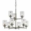 Kichler Winslow 27" Wide Brushed Nickel 9-Light Chandelier -Outlet The Radiantix Store kichler winslow 27 inch wide brushed nickel 9 light chandelier 42k96