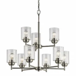 Kichler Winslow 27" Wide Brushed Nickel 9-Light Chandelier