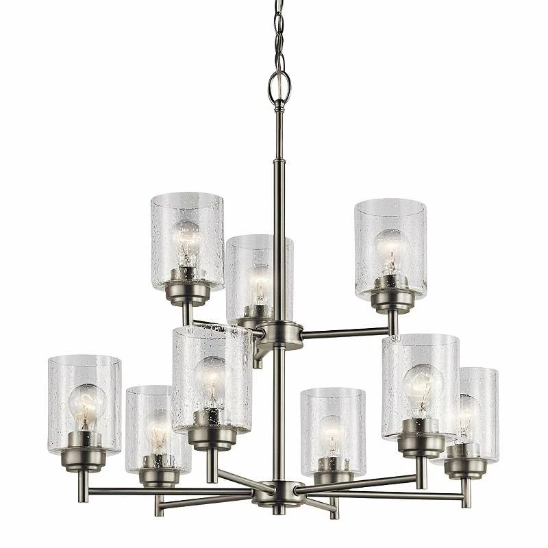 Kichler Winslow 27" Wide Brushed Nickel 9-Light Chandelier 3 Kichler Winslow 27" Wide Brushed Nickel 9-Light Chandelier